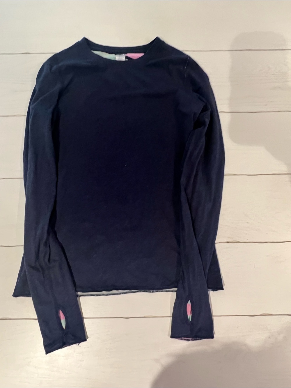 Ivivva Girls' Navy Long-Sleeve Thumbhole Tee